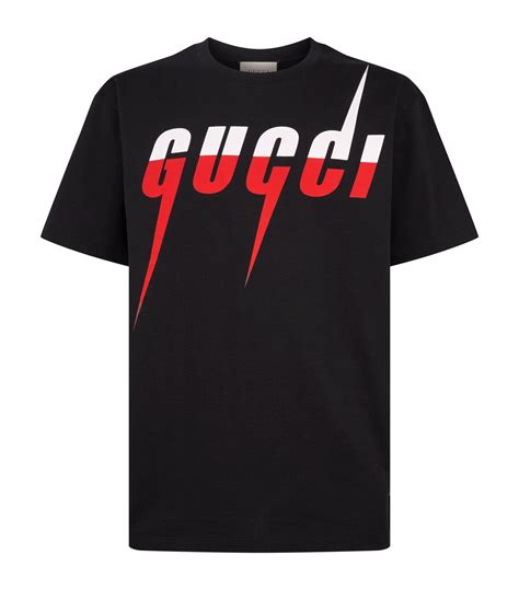 mens black gucci shirt|gucci t shirt price men.